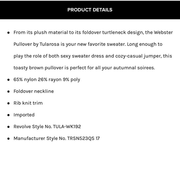 Revolve Tularosa Webster Pullover Sweater - Picture 5 of 7